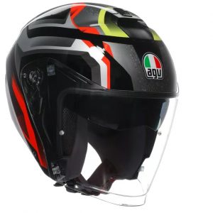 KACIGA AGV IRIDES XXL ZURIGO BLACK RED YELLOW FLUO