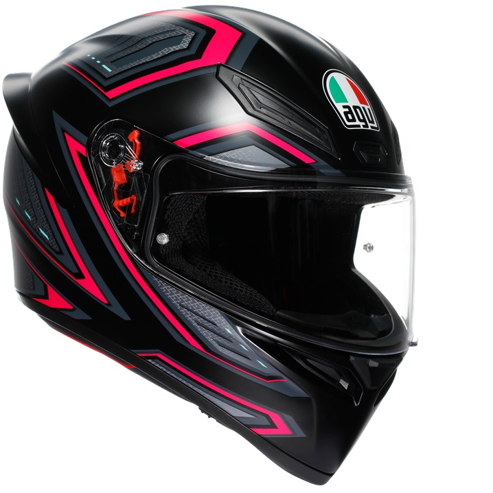 KACIGA AGV K1S L SLING MATT BLACK/PINK E2206