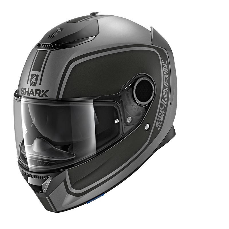 KACIGA SHARK SPARTAN S PRIONA MAT SIVO CRNA