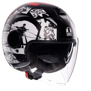 KACIGA AGV ETERES L HISTORY MATT BLACK/WHITE/RED
