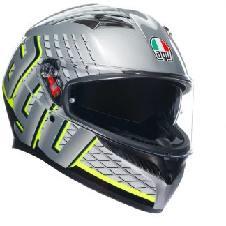 KACIGA AGV K3 XS FORTIFY GREY/BLACK/YELLOW FLUO