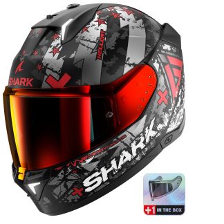 KACIGA SHARK SKWAL i3 S HELLCAT MAT CRVENO CRNA