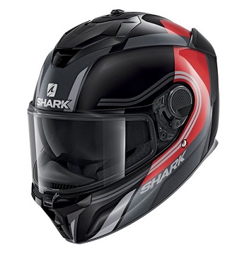 KACIGA SHARK SPARTAN GT L TRACKER CRNO CRVENA