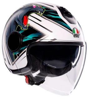 KACIGA AGV ETERES XXL GHEPARD MATT WHITE BLACK GRE