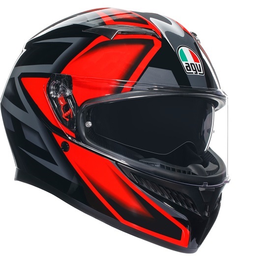 KACIGA AGV K3 S COMPOUND BLACK/RED E2206