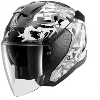 KACIGA SHARK SKWAL JET S PRANZ SIVO BIJELO CRNA