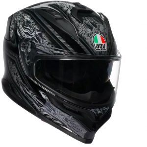 KACIGA AGV K7 S DAMASCUS BLACK SILVER