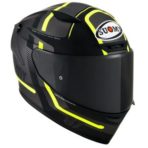 KACIGA SUOMY TRACK-1 S 97 MATT GUN METAL YELLOW