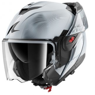 KACIGA SHARK OXO M SPEED-TECH SIVO BIJELO CRNA