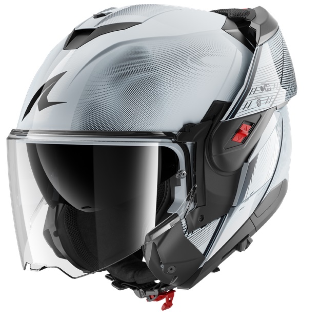 KACIGA SHARK OXO M SPEED-TECH SIVO BIJELO CRNA