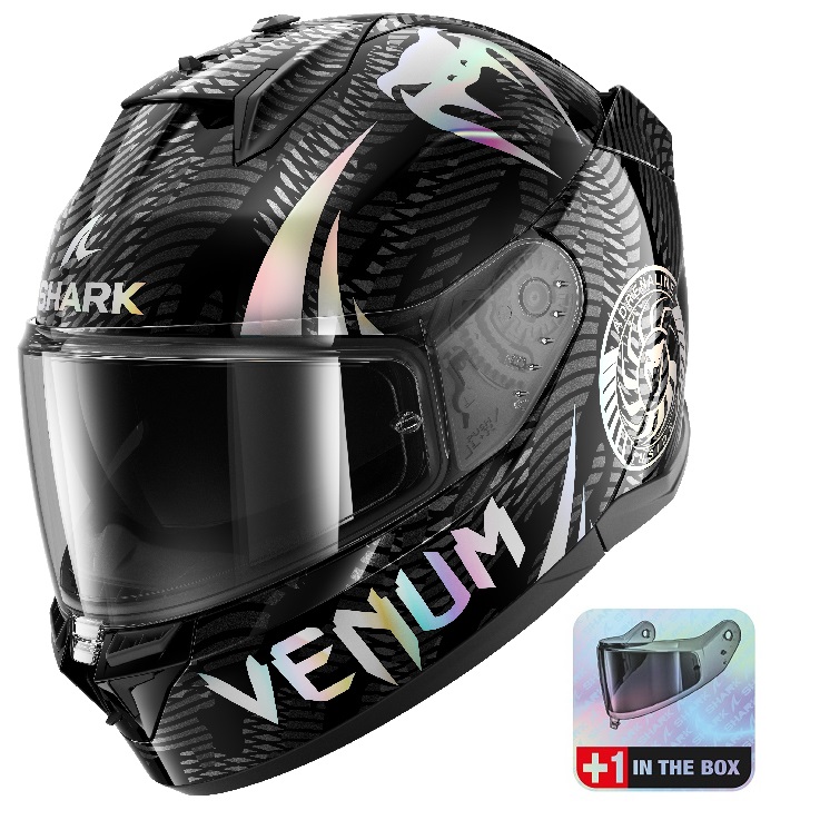 KACIGA SHARK D-SKWAL3 S VENUM BLACK CHROME ANTHRAC