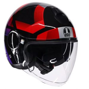 KACIGA AGV ETERES L CAMOGLI BLACK RED PURPLE