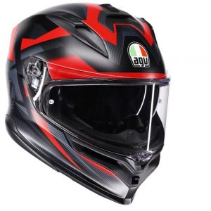 KACIGA AGV K7 L GLIMPSE MATT BLACK/RED