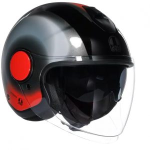 KACIGA AGV ETERES S LEVANTO BLACK/SILVER/RED