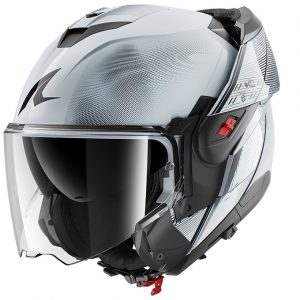 KACIGA SHARK OXO L SPEED-TECH SIVO BIJELO CRNA