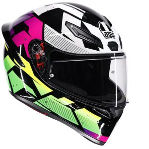 KACIGA AGV K1S S PUNKPULSE BLACK/PURPLE/LIME