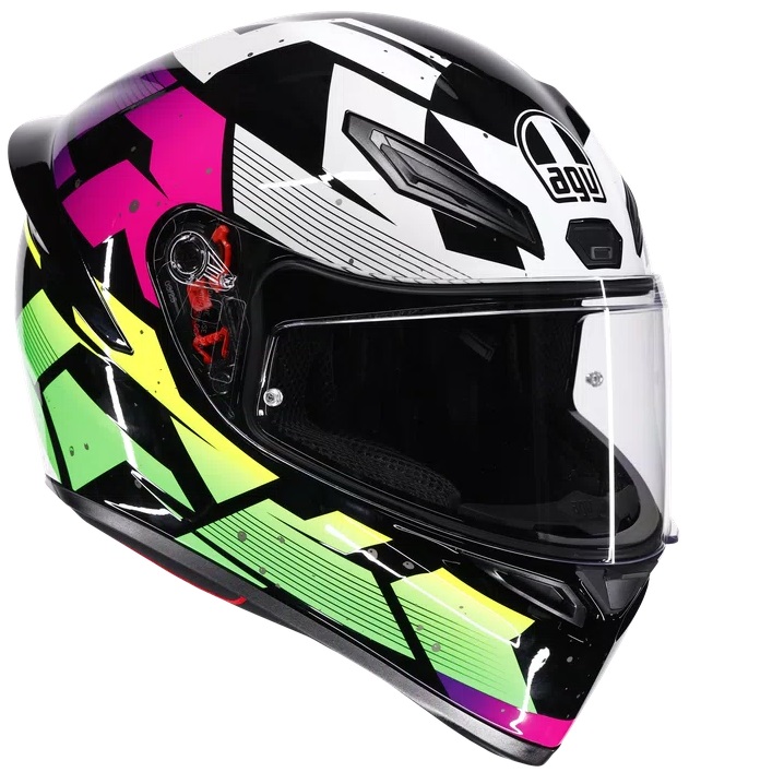 KACIGA AGV K1S S PUNKPULSE BLACK/PURPLE/LIME