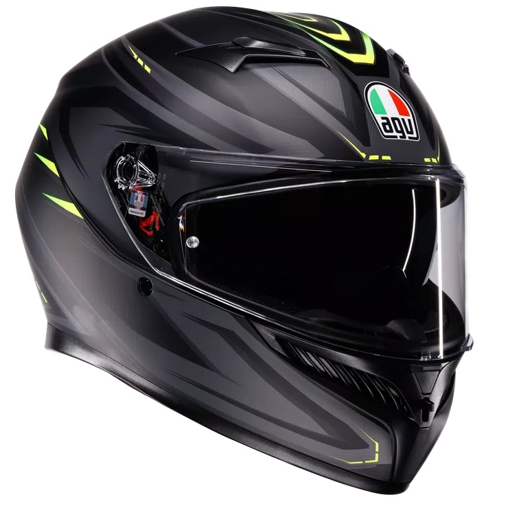 KACIGA AGV K3 S SYTH MATT BLACK/YELLOW FLUO
