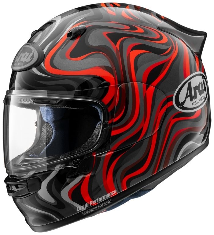 KACIGA ARAI QUANTIC L SWIRL RED